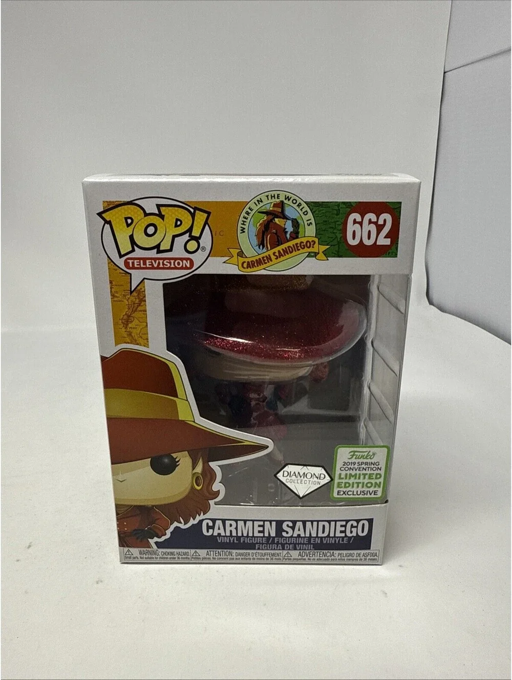 Funko Pop! Vinyl #662 Carmen Sandiego Diamond/Glitter 2019 Convention Exclusive